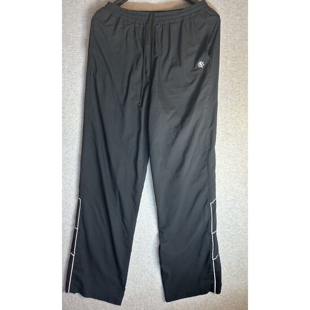 coolibar w Sz L Outpace Sport Pant Athletic UPF Breathable Black Reflective